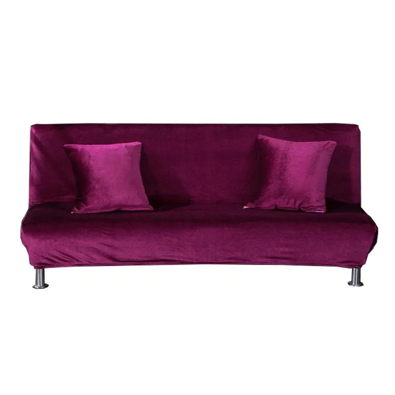 Sandalye kapaklar peluş kumaş kolsuz kanepe kapağı evrensel boyutta slipcovers streç kanepe koruyucusu elastik tezgah futon kapak