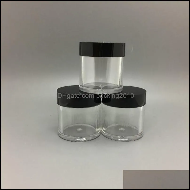 10ML G Clear Plastic Pot Jar Refillable Cosmetic Container Botttle For Eyshadow Makeup Nail Powder Sample