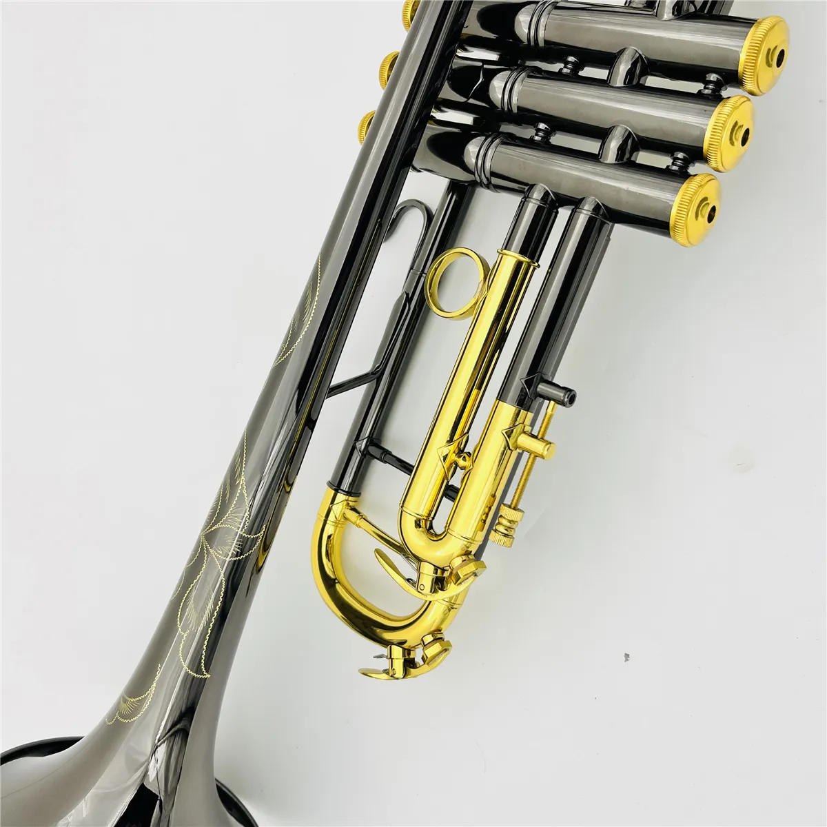 Unbranded Bb Trumpet High Quality Brass Black Nickel Gold Plated B