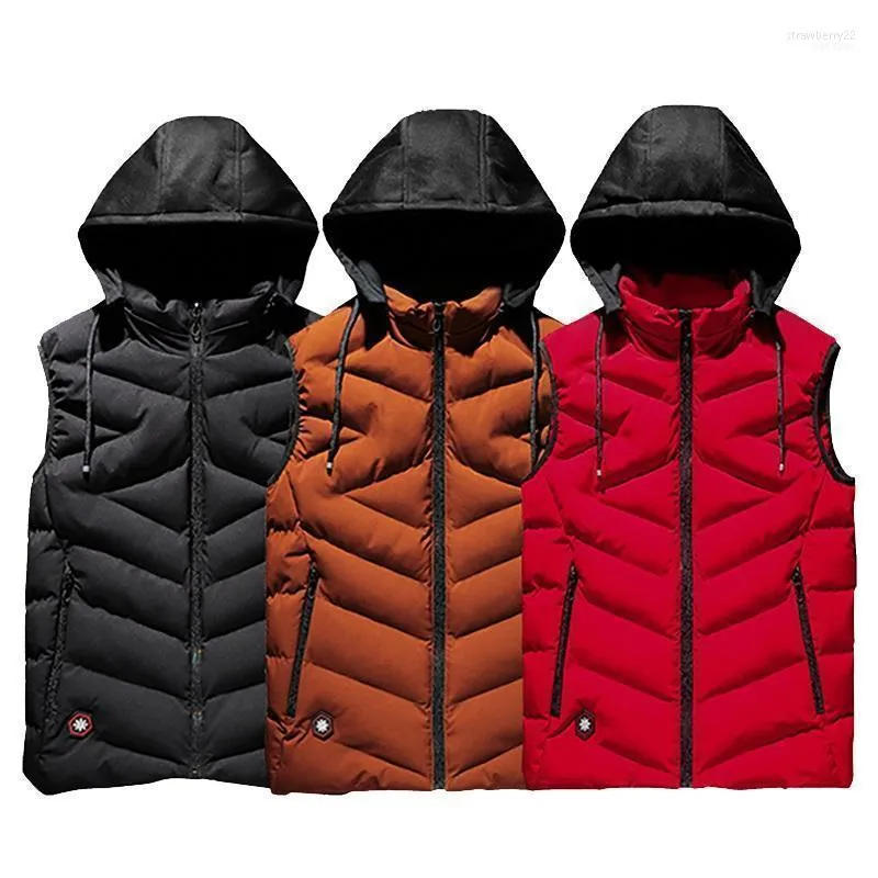 Baumwolle Weste Männer Plus Größe Große 6XL 7XL 8XL Große Casual Winter Ärmellose Jacke Männliche Mit Kapuze Dicke Warme Parka weste1 Stra22