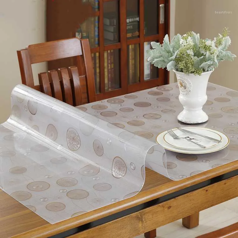 Tafeldoek 1,5 mm/2 mm/3 mm dikke PVC transparante tafelkleed oliedroof doeken zacht glas keukendecortextiel almofada placemats