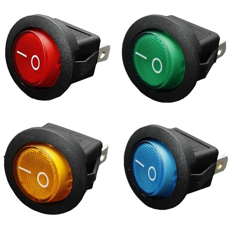 التبديل 16A LED Bipolar Rocker ON / OFF SPST ل Auto Moto Boat Cnim