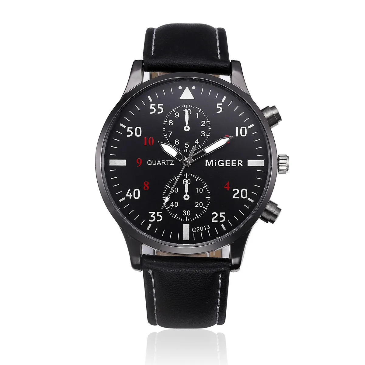 Quartz Wristwatches: Elegant Mens Strap Watch With Leather  Classic Fashion Elegant Chronograph Watch Casual Sport Leather Band Men\'s main image 0