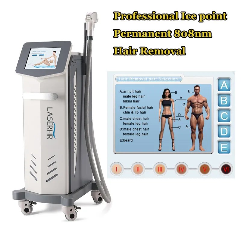 High Power Laser Machine Diode Lazer In Motion Hair Removal 808nm All Color Hairs Remover Equipment