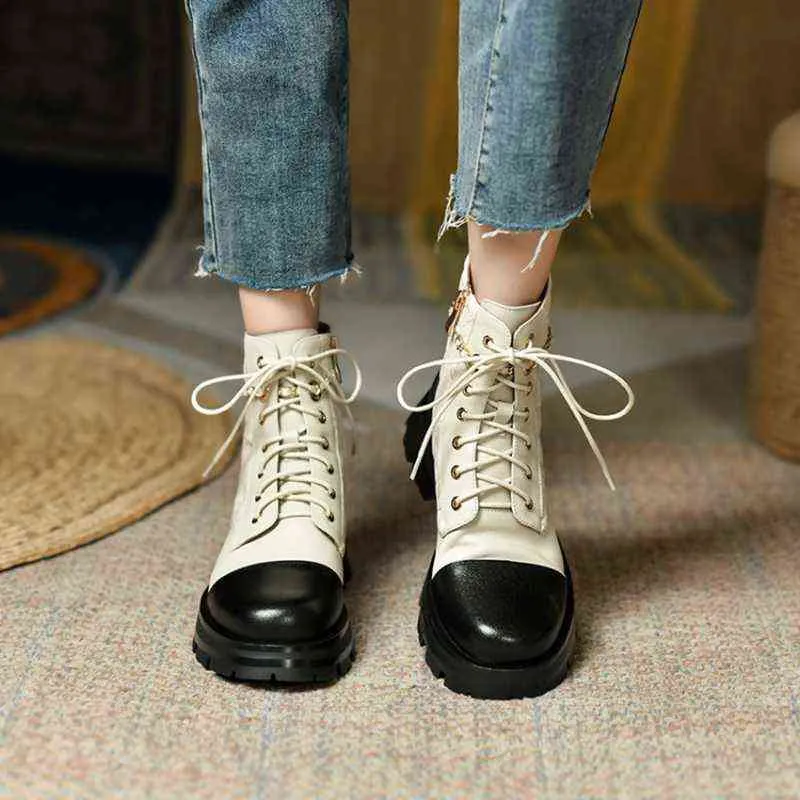 Moda-nuove donne invernali stivali con tacco spesso naso tondo donna 2022 scarpe da donna moda scarpe autunnali con griglia diamantata stivali firmati
