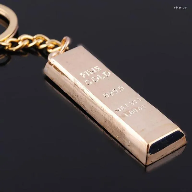 Keychains Wholesale Price Zinc Alloy Material Gold Plate Keychain Funny Birthday Gift Bar Model Car Accessory Chain Handbag Pendant Miri22