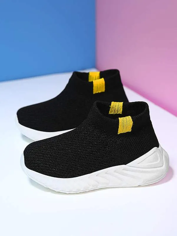 Scarpe da ginnastica slip-on robuste in maglia per bambini da bambino SHE