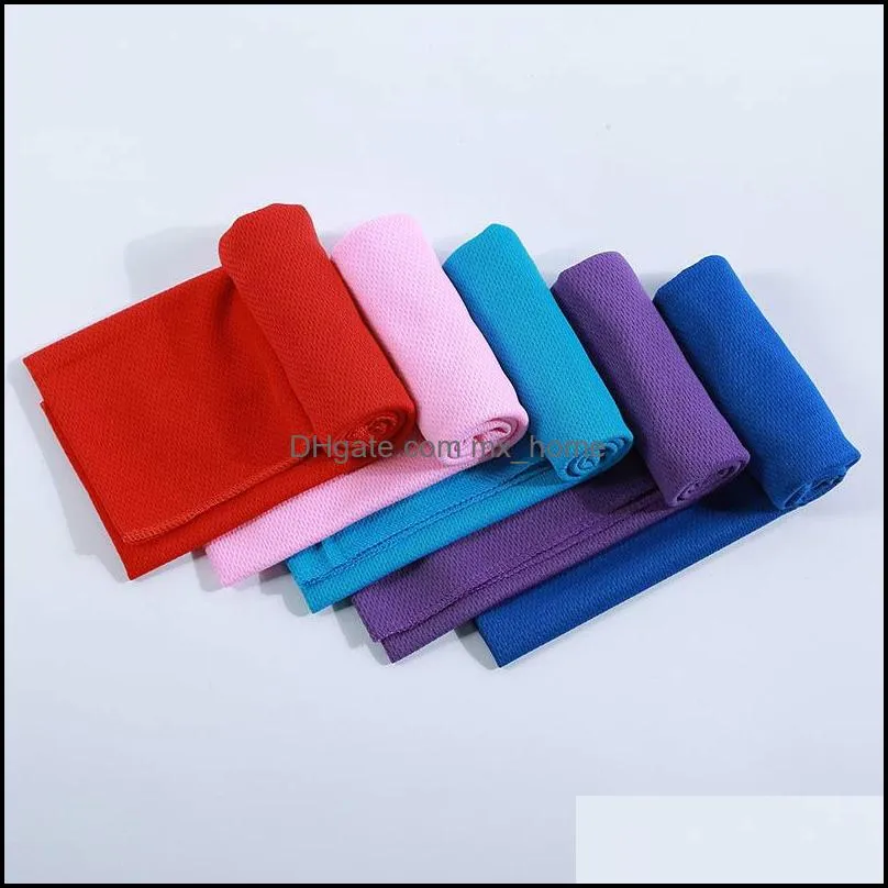 Ice Cold Towel 30*76cm Single Layer Sports Cool Quick Dry Cooling Towels Fabric Print Cotton Towel Beach Towels Swimwear