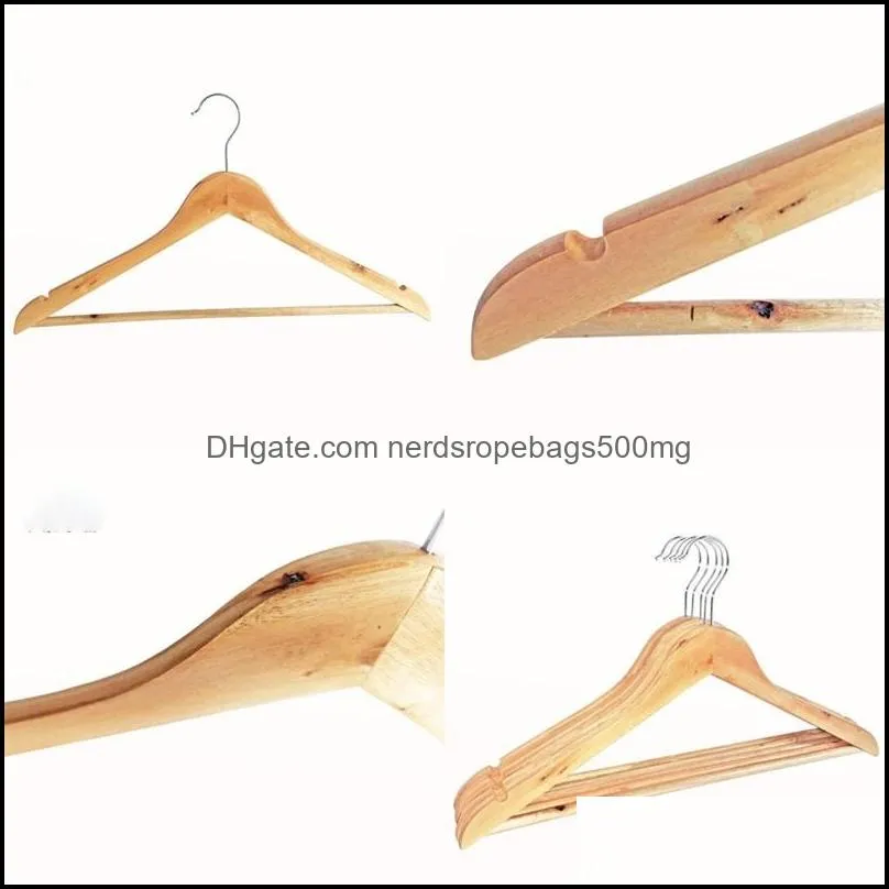 Natural Wooden Clothes Hanger Coat Hangers For Dry And Wet Dual Cloth Purpose Rack Non Slip Wood Hangers Storage Holders Supplie 49 p2