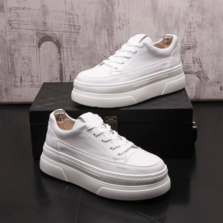 Britain Brand Designer Wedding Dress Party Shoes Air Cushion Hip-Tos Punk Sports Causal Flats Sneakers Thick Bottom Lace-up Business Driving Walking Loafers