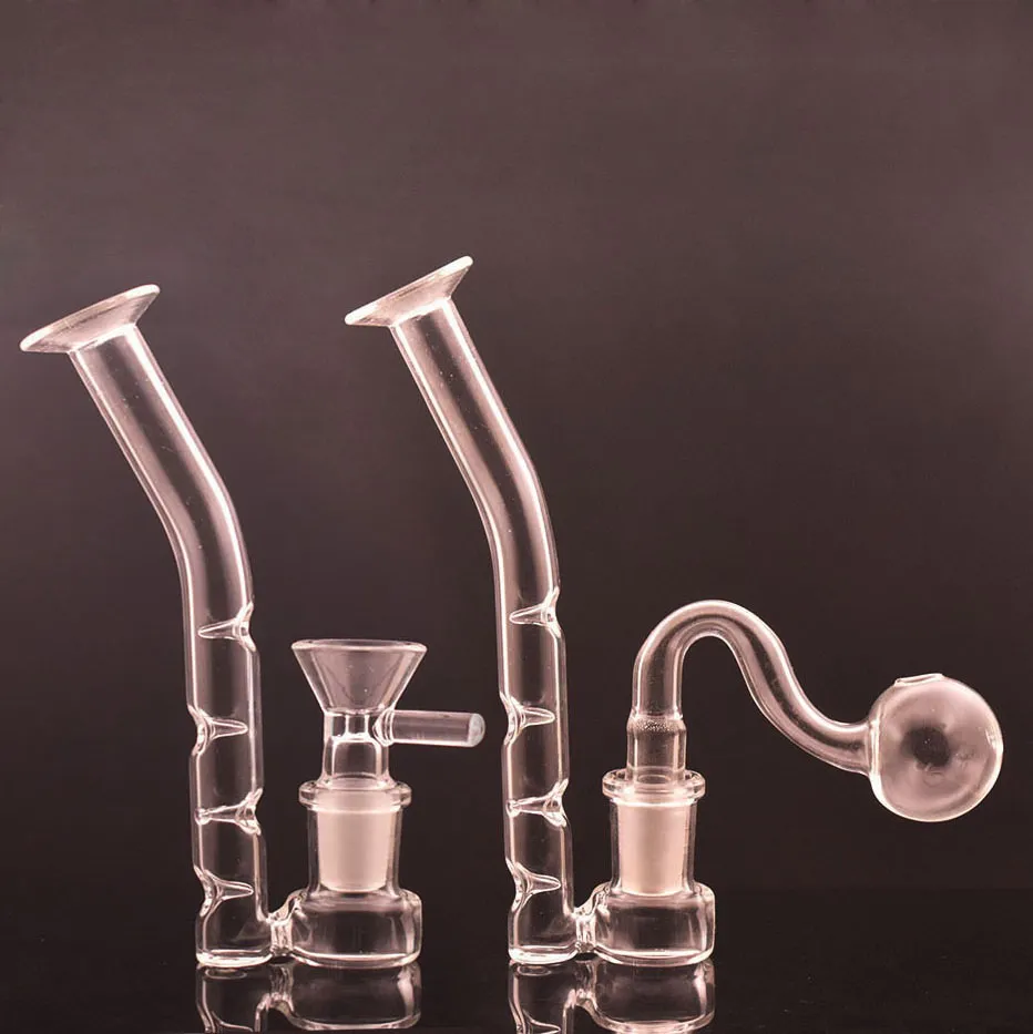 14mm Glass Bong Hohadad Adapter DIYアクセサリーウォーターボングアッシュキャッチャー喫煙パイプ厚いパイレックスクリアガラスJ-Hookアダプター