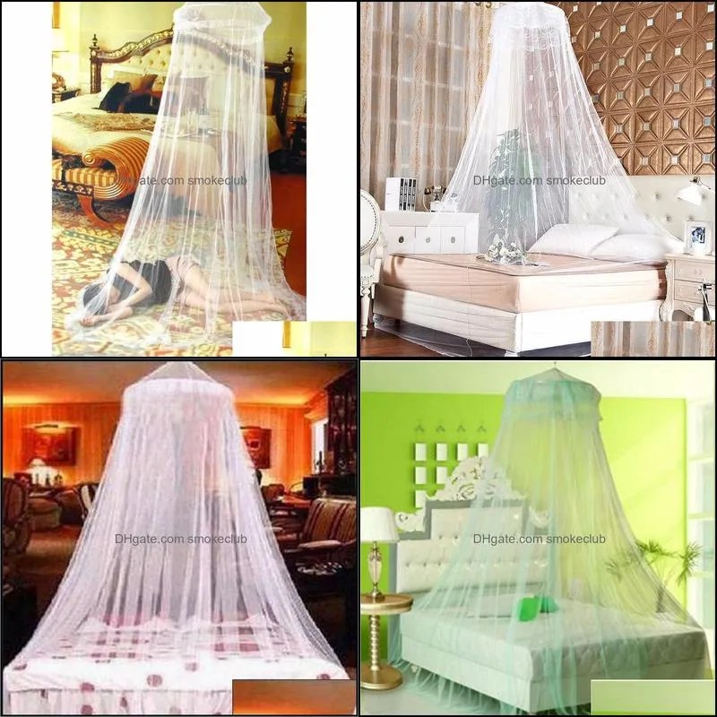 Elegant Lace Bed Mosquito Netting Mesh Canopy Princess Round Dome Bedding Net WJJ