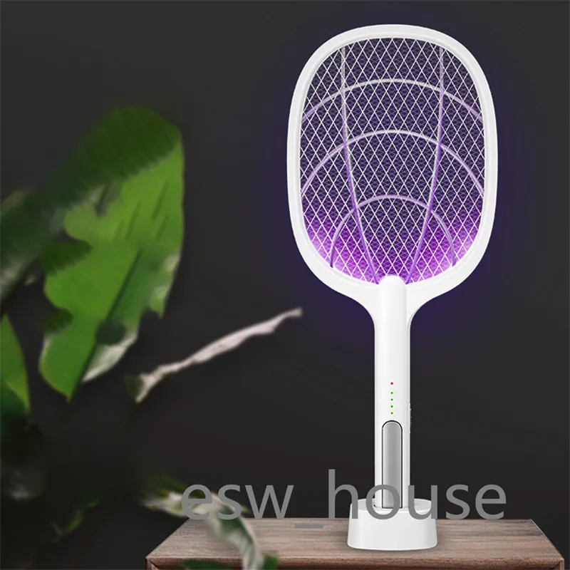 Elektrische muggen Swatter muggen moordenaar lamp USB oplaadbare elektrische bug zapper fly bat ongediertebestrijding