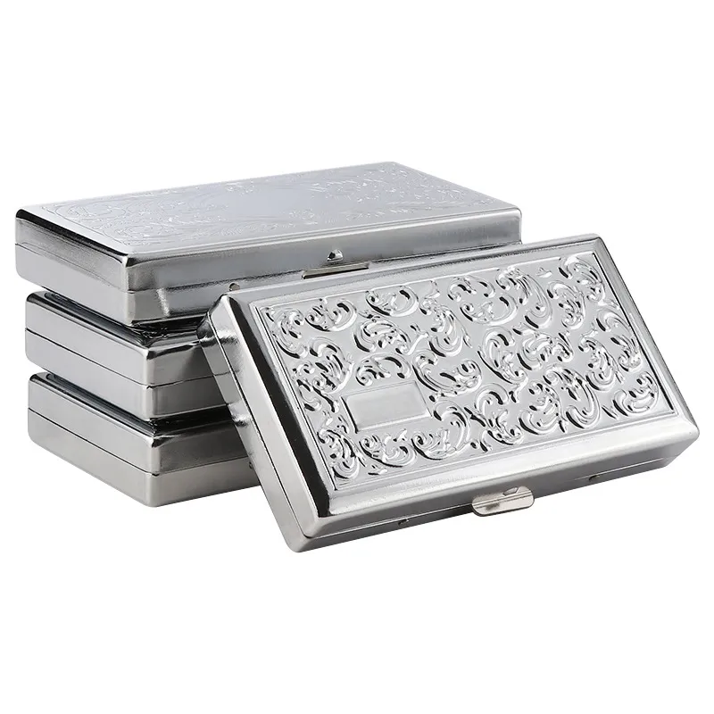 pipe Spot alloy fine 18 metal split multi pattern portable compression semi-automatic spring compression cigarette case