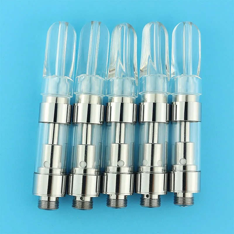 .5ml 1.0ml 510 Thread Vape Cartridge With Press Tip Ceramic coil wickless carts for thick oils 0.5ml