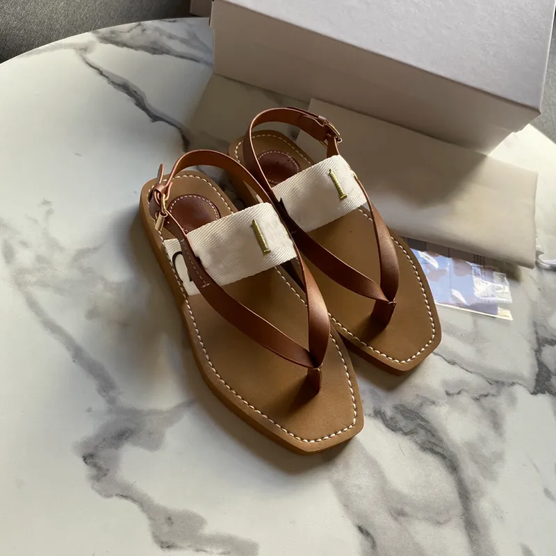 Summer damska moda sandałowa litera flip flip flop sandels designer buty płaski obcas gladiator sandale plażowe ślizgowe kapcie z kasą kostki gwiazdy