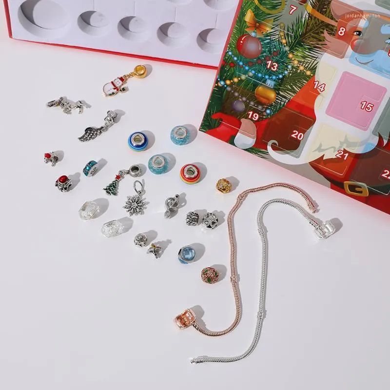 Link Chain Christmas Trend Fashion Personality Sieraden High-end eenvoudige Countdown Calendar Gift Box Advent Bracelet Set in 2022
