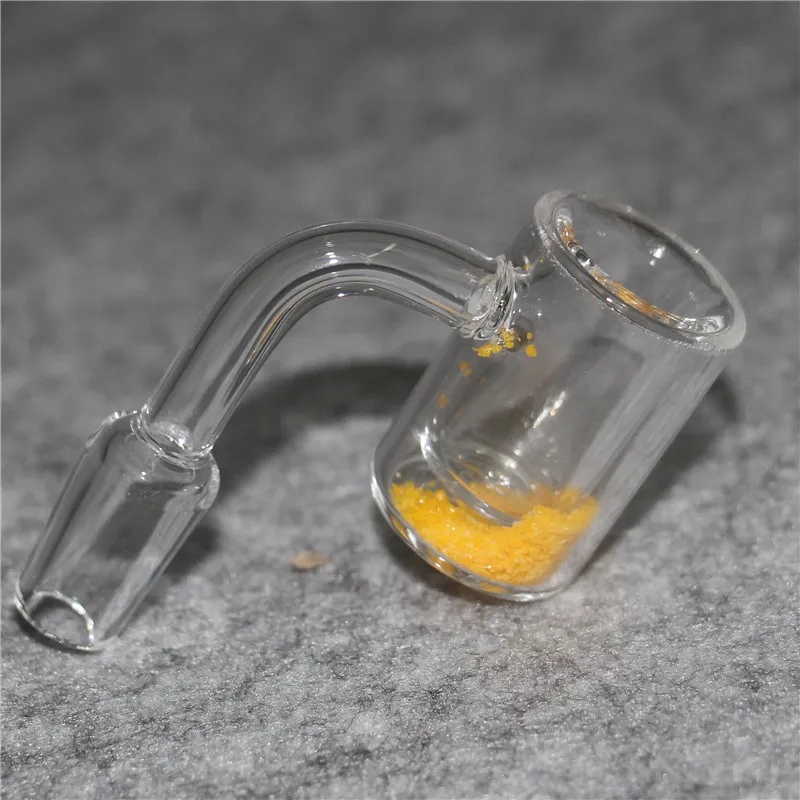 Beracky Smoking Quartz Thermochromic Banger 10mm 14mm 18mm Male Female Yellow Blue Sand Color Changing Quartz Nails For Glass Water Bongs Dab Rigs