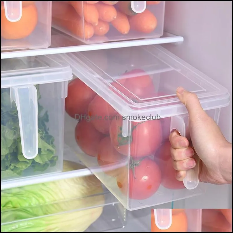 BPA Free Kitchen Transparent Storage Box Grains Beans Storage Sealed Organizer Food Container Refrigerator Storage Boxes 201029