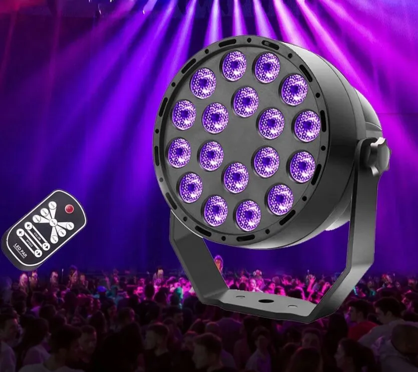 DMX512 Ultraviolet Lighting Effects 18 LED Stage Light Effect DMX Par Light UV Projector Spotlight Sound Activated Disco