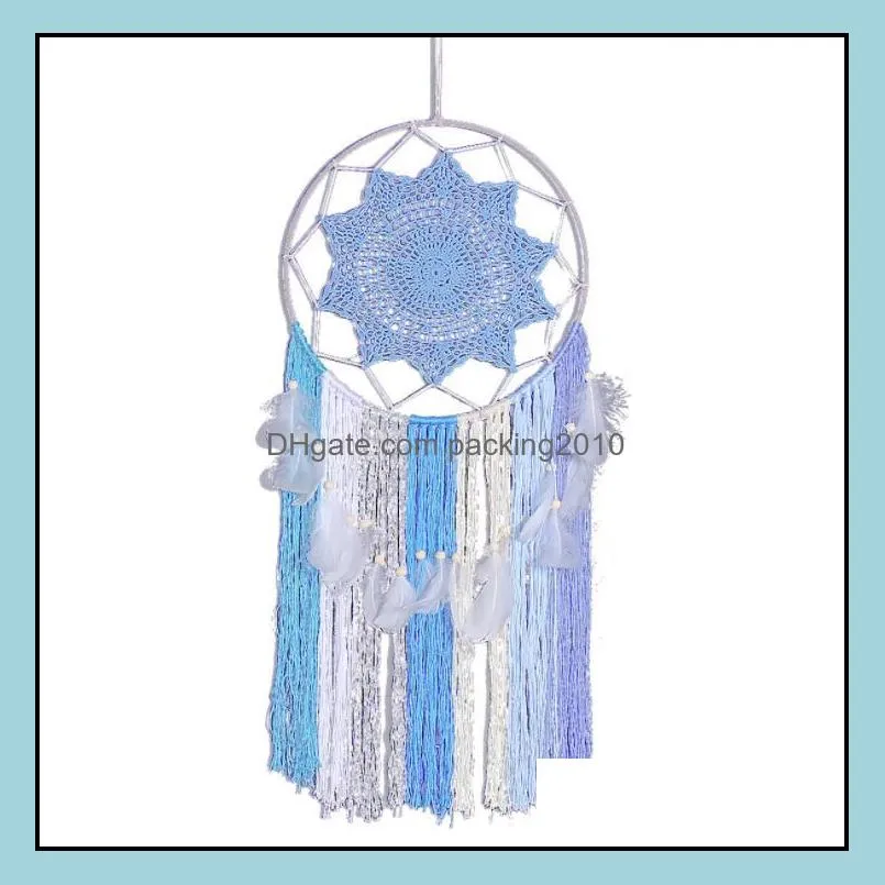 dream catcher bedroom nursery decoration sun flower boho floral feather handmade dreamcatcher wall hanging decor for party office