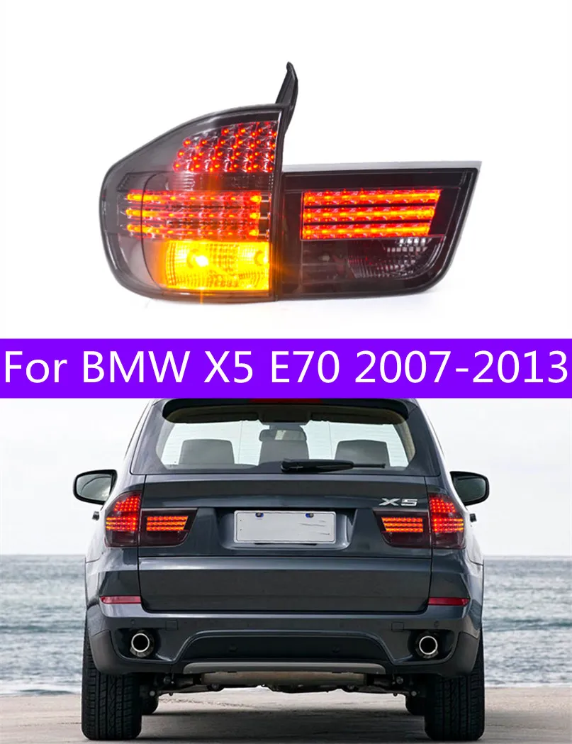 LED-blinkersljus för BMW X5 LED-bakljus 2007-2013 E70 Bakre broms Omvänd lampa dimma dagsljus