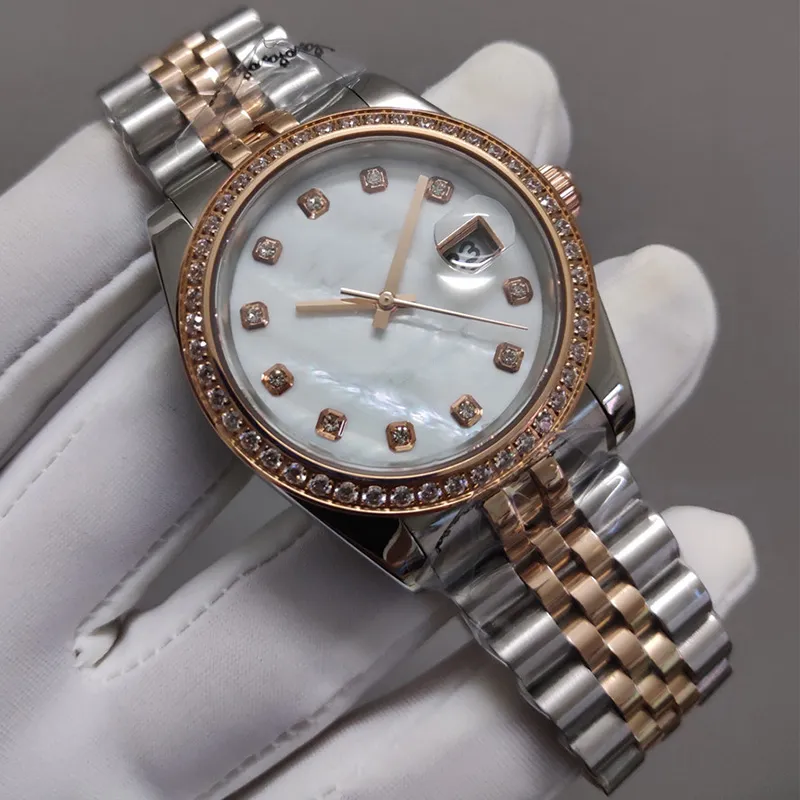 Orologio da donna Dropshipping Movimento automatico 36mm Orologi da donna al quarzo di design con scatola Orologi da polso in acciaio con diamanti impermeabili Super Sapphire