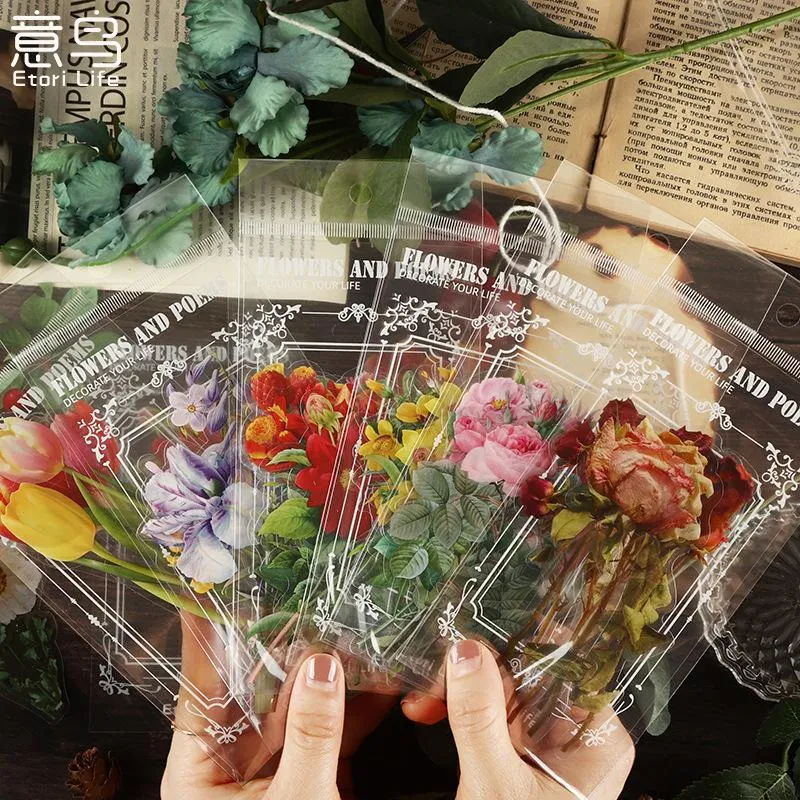 Кусочки подарочной упаковки /упаковка природные парк цветочные растения Справочник по дневнику DIY