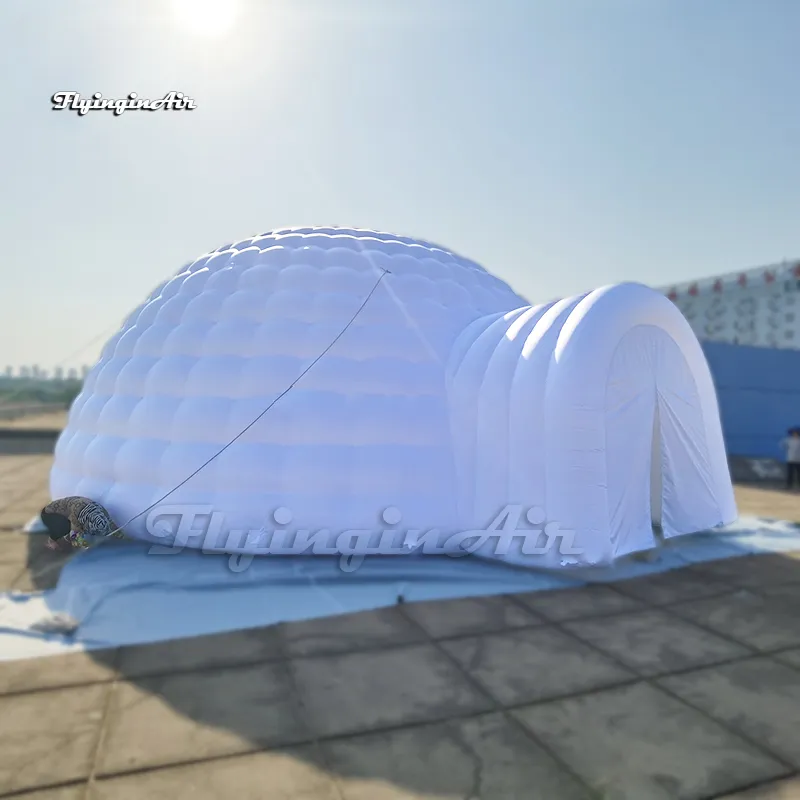 Portable LED Inflatable Dome Party Tent 10m White Advertising Marquee Blow Up Igloo With RGB Light For Outdoor Event