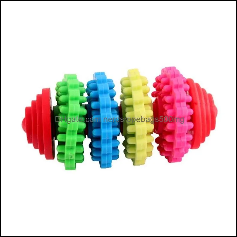 dog molar stick teeth sliding anti biting gear colorful rotary ring TPR Pet toys 1195 V2