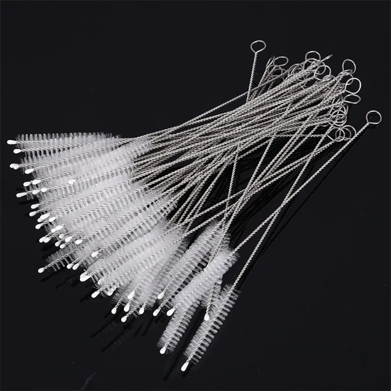 100X Pipe Cleaners Nylon Straw 17cm Length Drinking Straws Drushes for Sippy Cup Dottle and Tube D