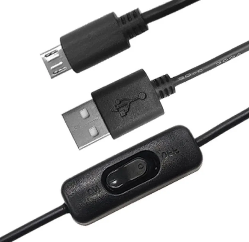 ON/Off Switch Usb To Dc Cable Micro USB Type C Charger Power Supply 5V ...
