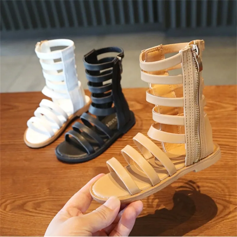 Summer fashion Roman children sandals High-top kids girls gladiator sandals toddler baby sandals high quality baby booties 220409