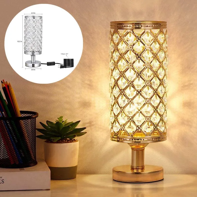 Bordslampor Moonlux Modern Crystal Hollow-Carved USB Lamp Bedside Desktop Decorative Night Light Home Dekorerbar