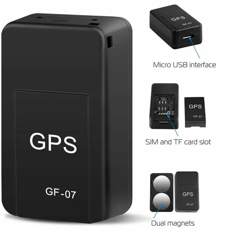 Mini Daha Büyük Çocuklar GPRS İzleme Bulucu GF07 GSM CAR GPS Tracker Anti-Lost Kayıt İzleme Ses Kontrolü Rekor Olabilir