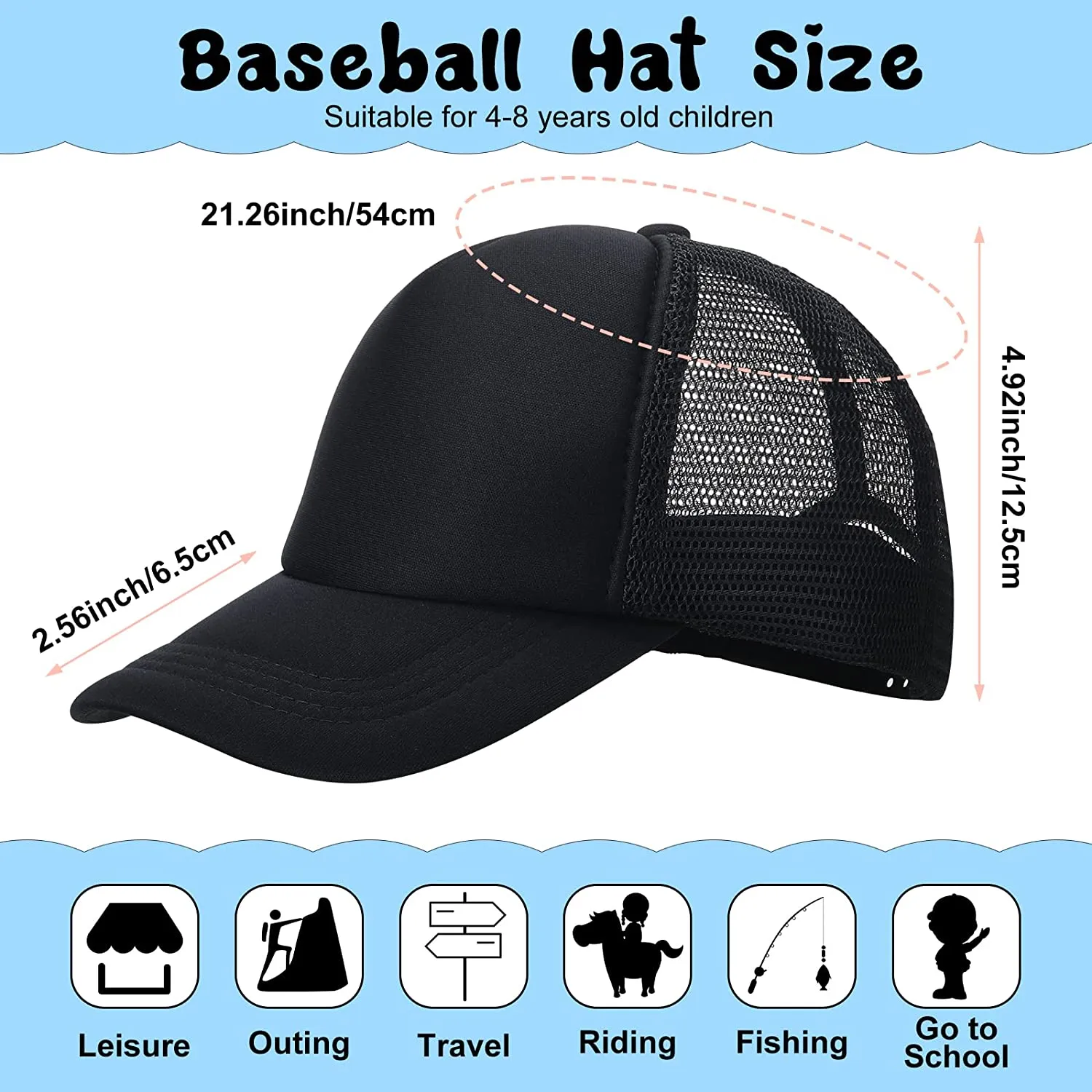 Wholesale Adjustable Mesh Back Baseball Hat For Kids And Adults Sublimation  Cap Blanks Trucker Hat Blanks For Summer, Ideal For Boys And Girls Aged 4 8  Years From Belkin, $0.9