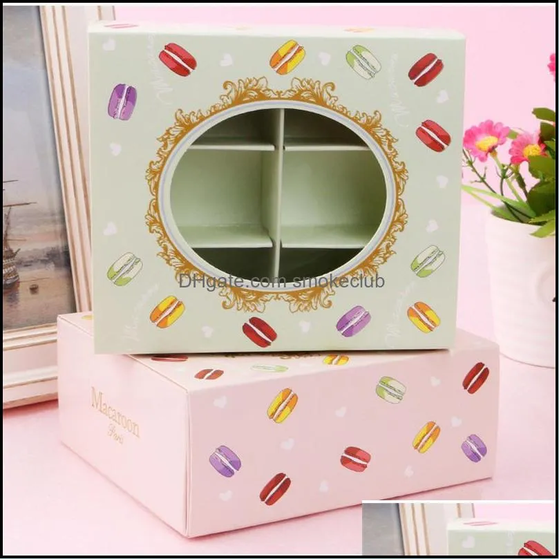 Cookie Cake Packaging Box Chocolate Biscuit Candy for Clear Window Carton Cardboard Wedding Gift Box NHE11933