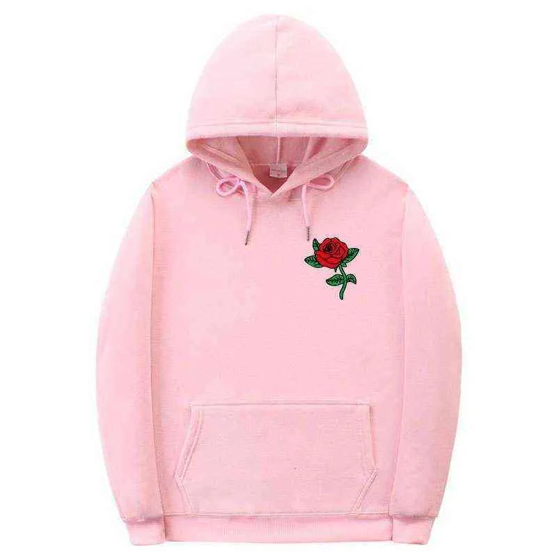 Hip Hop Hoodies Sweatshirt Fashion Rose Flower Print Winter Hoody Streetwear Casual Pullover Male Female Sudaderas Quality Tops (6)