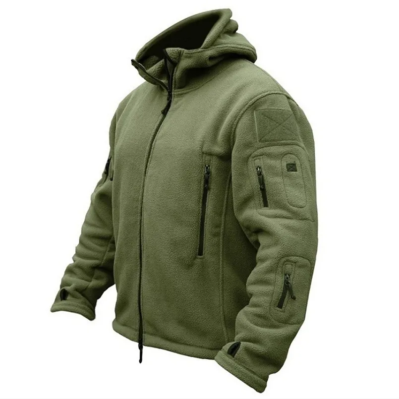 남자 미군 겨울 열 양털 전술 재킷 야외에서 스포츠 후드 코트 밀 타트 Softshell 하이킹 야외 육군 재킷 220406