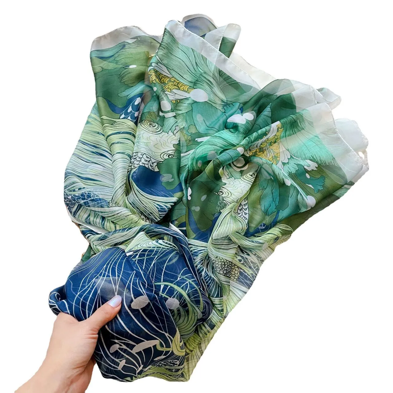 130-180 cm Scarf di chiffon Scarf Womens Senior Layer Shawls Tourism Designer morbido Sciarpa per stampa regalo di lusso