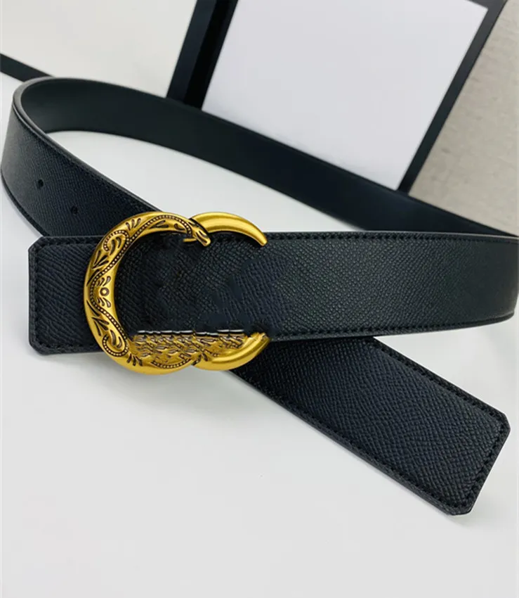 Ceinture en cuir noir de haute qualité pour hommes et femmes boucle de lettre multi-style de marque de designer polyvalente