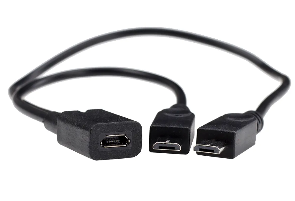 Cavo splitter di alimentazione maschio ad angolo retto da 2 pin a