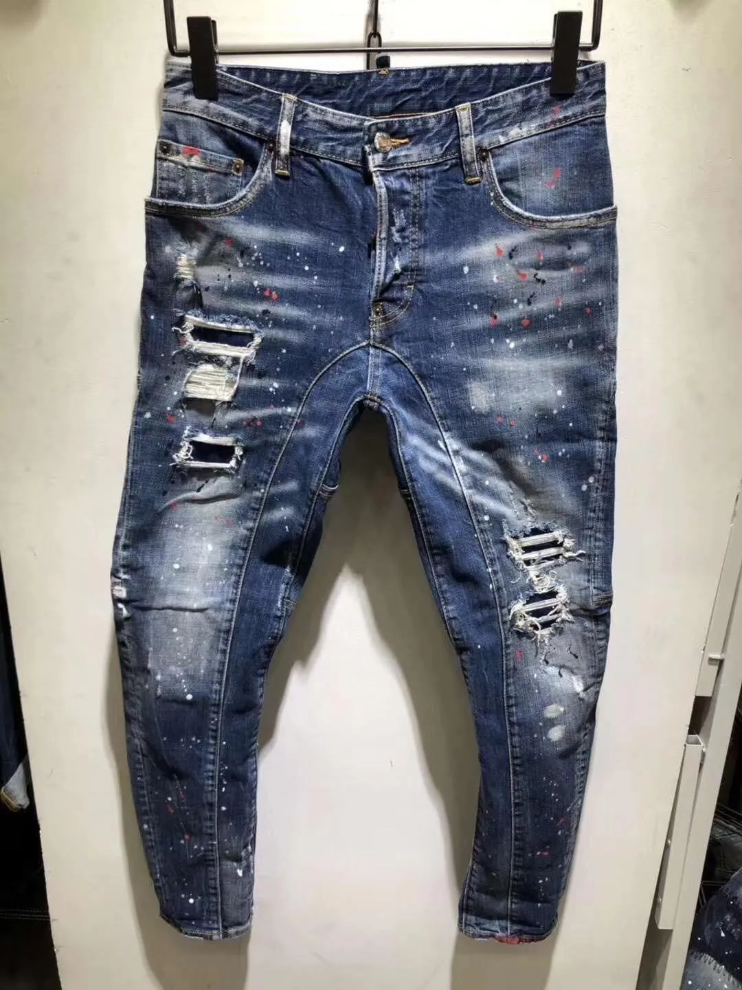 designer jeans voor heren Denim Jean Zwarte gescheurde broek Pour Hommes Italië Fashion Biker Motorcycle Revival High q Nyw Dsquareds Dsqs