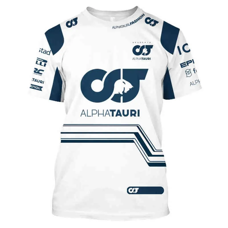 Scuderia Alpha Tauri 2022 T-shirt Formel 1 Team Uniform Racing Suit F1 tröja Moto Tee Cykeltröja Herr Plus Size