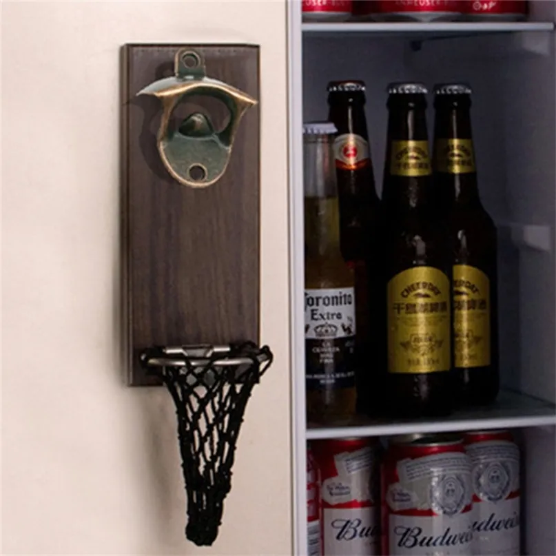 Abridor de garrafa de cerveja de cozinha rústico de parede de ferro fundido, ferramenta aberta do estilo vintage 220727