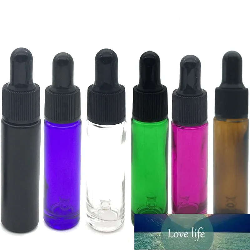 10ml 순수 유리 dropper 향수 샘플 미니 튜브 에센셜 오일 바이알 10pcs