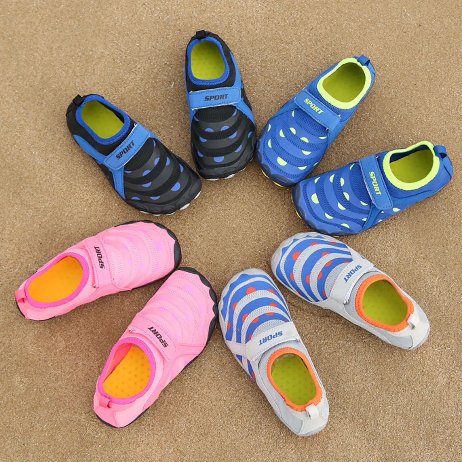 Kids Beach Swimming Buty dla chłopców Girls Summering River Tracking Sandals Dzieci Trenery nurkowe Szybkie suche trampki paddel