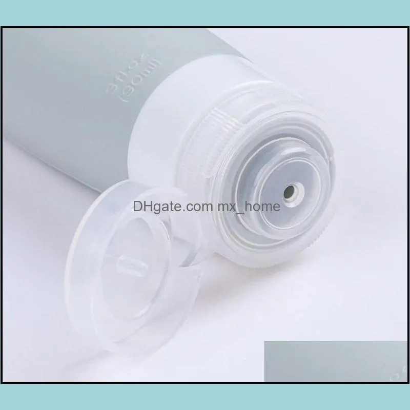 60ml 90ml Hand Sanitizer Silicone Bottle Travel Portable high quality Bottle with Flip Cap for shampoo cosmetic fluid