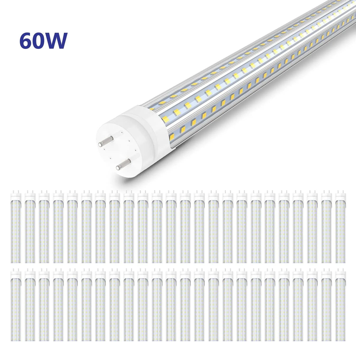 JESLED T8 LED Tubes lumière G13 en forme de D 4FT 60W blanc froid Led Tube lumières couverture transparente magasin Garage éclairage de bureau