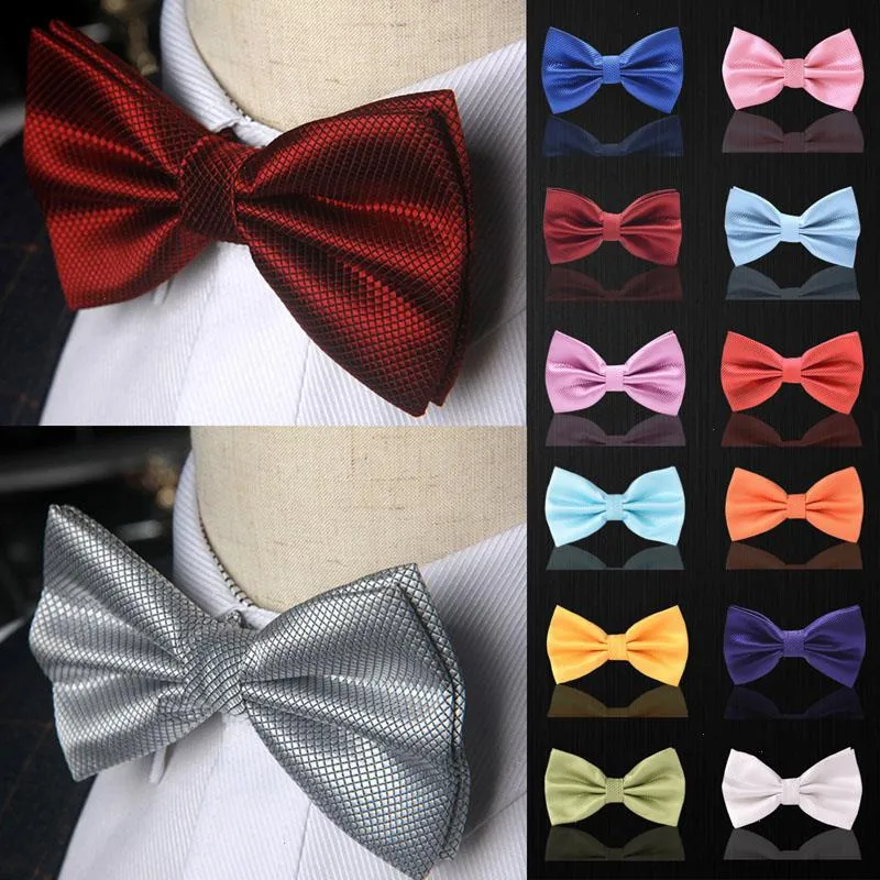 Mens adulto Bowtie Classic Fashion Wedding Party formal cetim xadrez multicolor ajuste pescoço gravata gravata